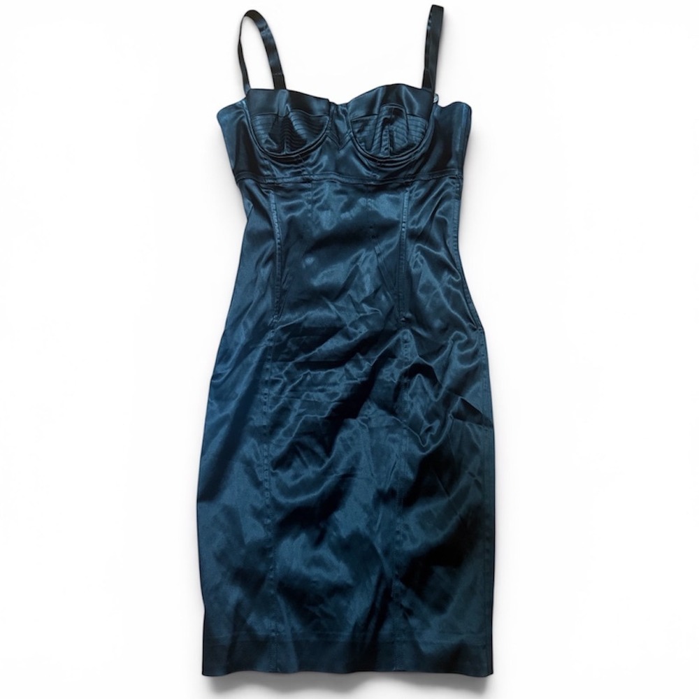 Dolce & Gabbana  Satin Bustier Dress Black Size 42